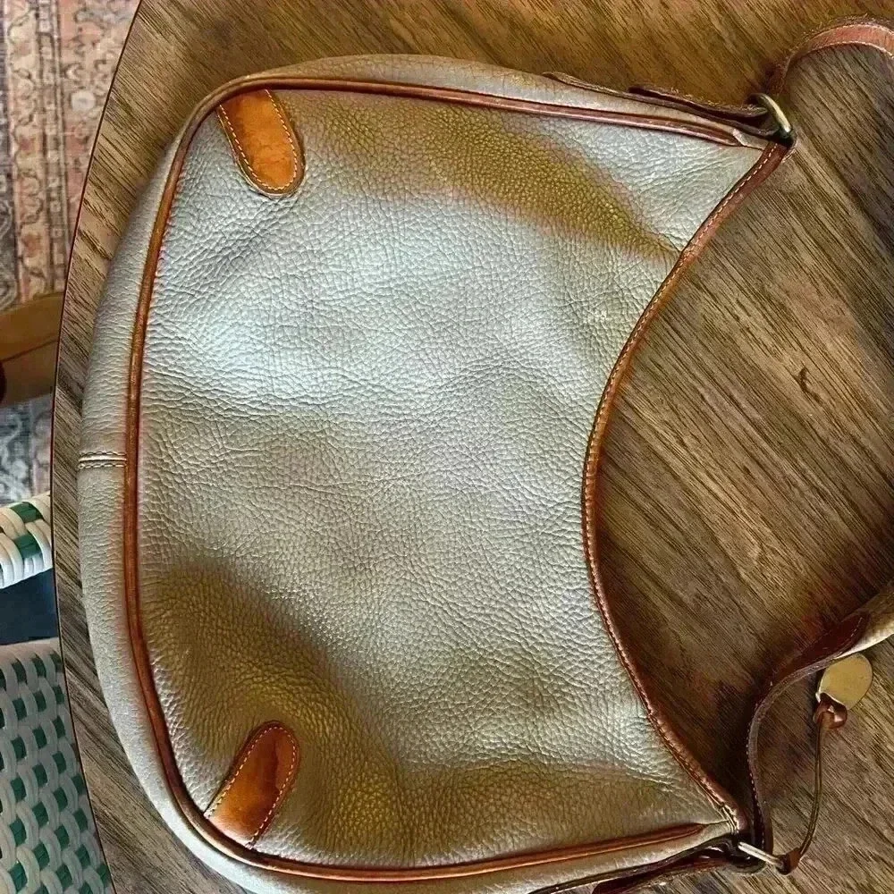 Vintage Dooney & Bourke Crescent Hobo-Taupe British Tan